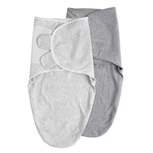 Organic Baby Swaddle Sleep Sacks - 2-Pack Adjustable Wraps for Newborns | 100% Cotton, Soft & Snug, 0-3 Months