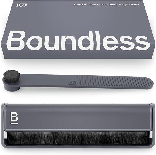 Boundless Audio Record Cleaning Kit - 2-in-1 Vinyl Cleaning Kit Includes Record Brush & Stylus Cleaner - Carbon Fiber Anti-Static Vinyl & Stylus Brushes