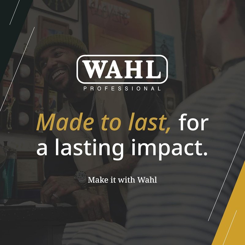 Wahl Professional Trimmer - Cordless Compact 6000 RPM Rotary Motor | Wide Detachable T-Blade, 2-Hour Runtime