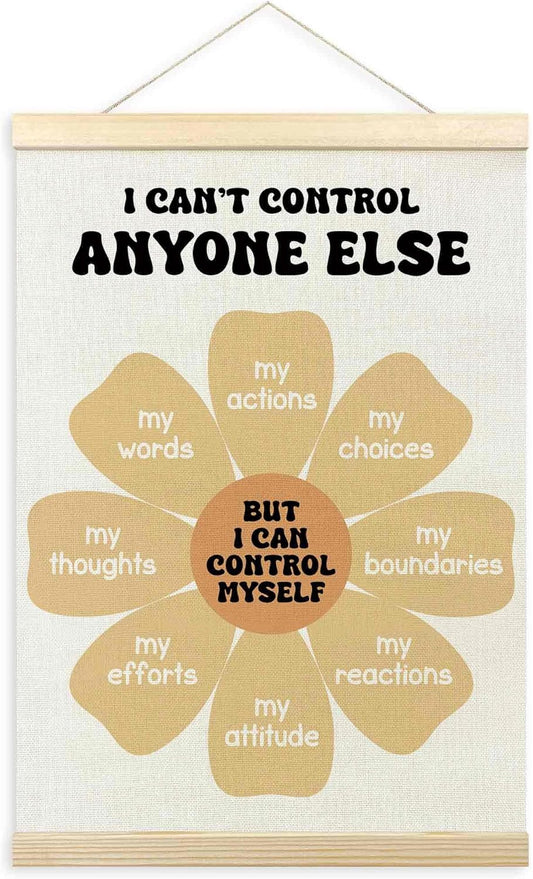 TLESKE Mental Health Poster Frame - Calming Wall Art for School Counselors | 12x16" Therapy Decor