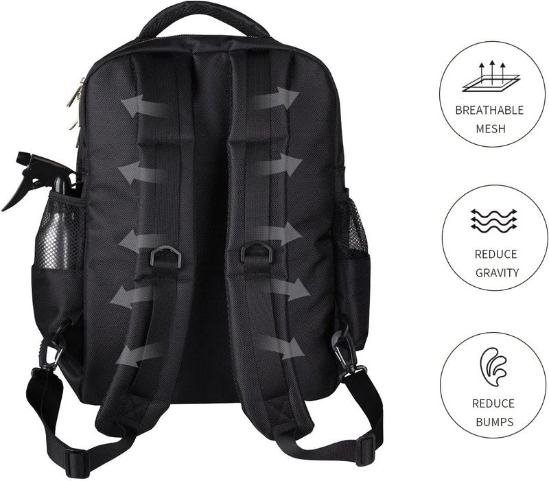 Barber Supplies Bag - Adjustable Dividers & Large Capacity | Travel Clipper Organizer with Multiple Pockets