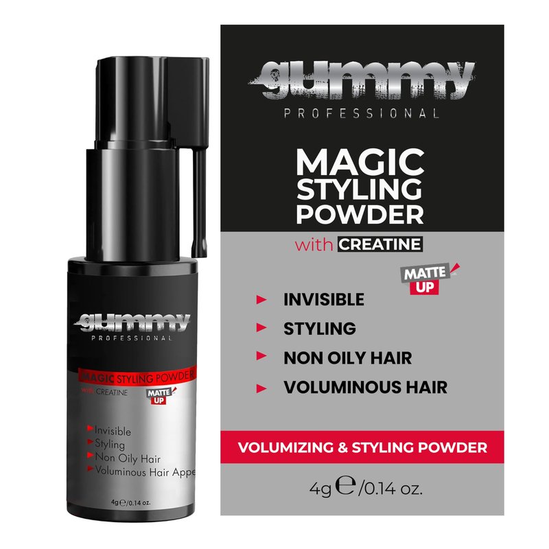Gummy Professional Magic Styling Powder with Creatine – Texture Powder for Instant Volume – Matte Finish Texturizing Styling Dust – Root Lifting and Thickening Hair Volumizer for Men and Women – 4 g