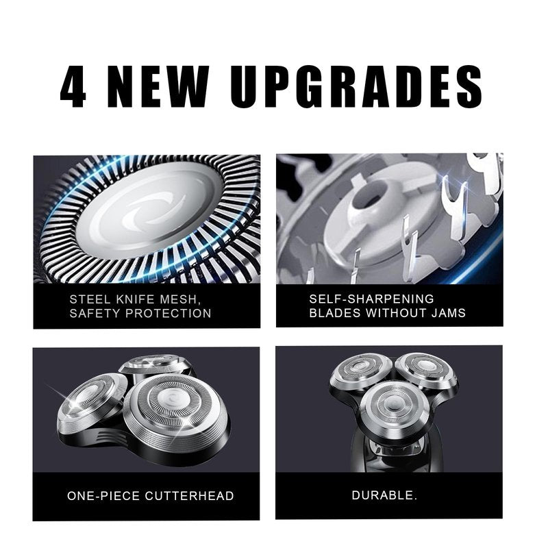 SH90 Replacement Rotary Heads Compatible with Philips Norelco Shavers Series 9000,Replacement Shaver Head with Upgrade Double-Layer Precision Blades for Men's Shaving,3 Packs