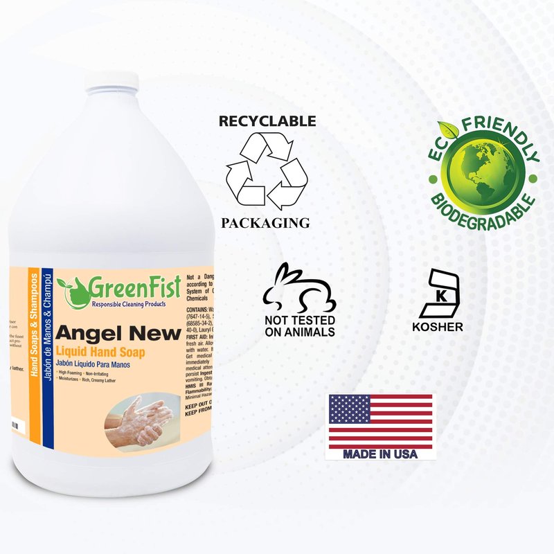 GreenFist Lotionized Hand Soap [ Liquid Gel Refill ] Made in USA, 128 Ounce (1 Gallon) (Coconut Lime)