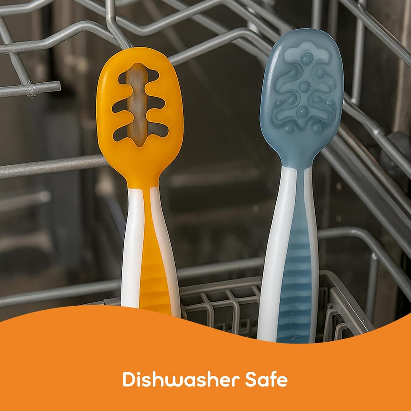 NumNum Baby Spoons Set - Silicone Self-Feeding Utensils for 6+ Months | BPA-Free, 4 Pack Sweet Dreams
