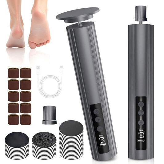 Tpyag Electric Feet Callus Remover, Foot Callus Remover, 9-Speed Adjustable Foot Grinding Tool, 2600mAh Battery, Includes 100 Sandpaper Sheets and Grinding Heads,Pedicure Tools for Dead Skin