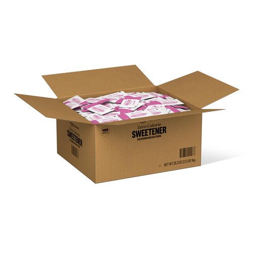 Amazon Brand - Happy Belly Zero Calorie Pink Saccharin Sweetener, 1000 Count (Previously Sugarly Sweet)