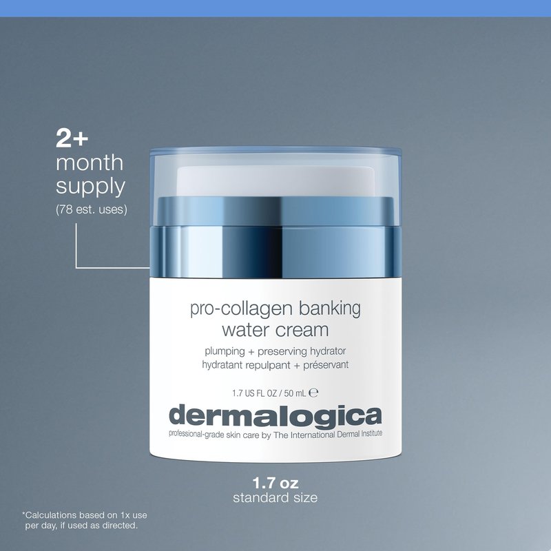 Dermalogica Pro Collagen Banking Water Cream, Peptide Collagen Moisturizer for Face - Plumps, Firms, and Preserves Collagen and Elastin, Anti-Aging Hydrating Cream, 1.7 Fl Oz