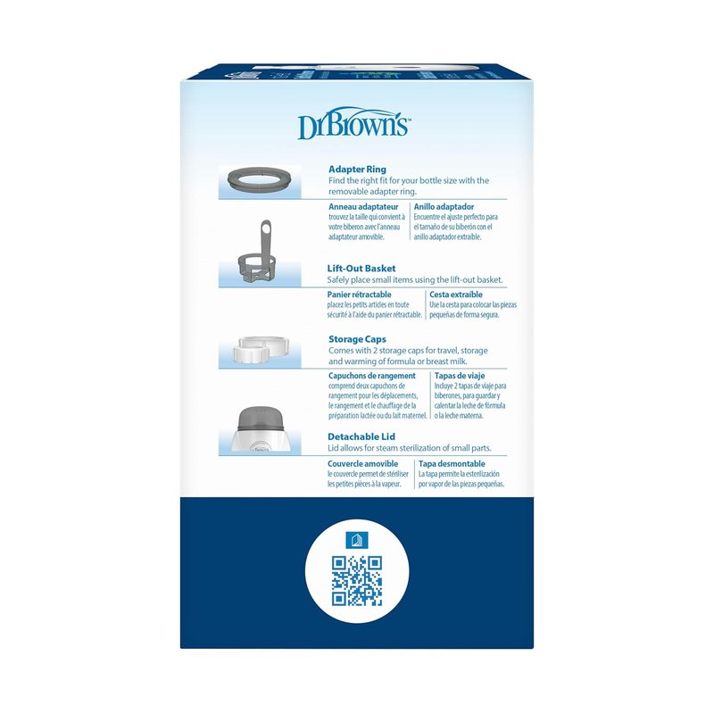 Dr. Brown's Baby Bottle Warmer & Sterilizer - BPA-Free Plastic | Fast Heating for Bottles & Food Jars