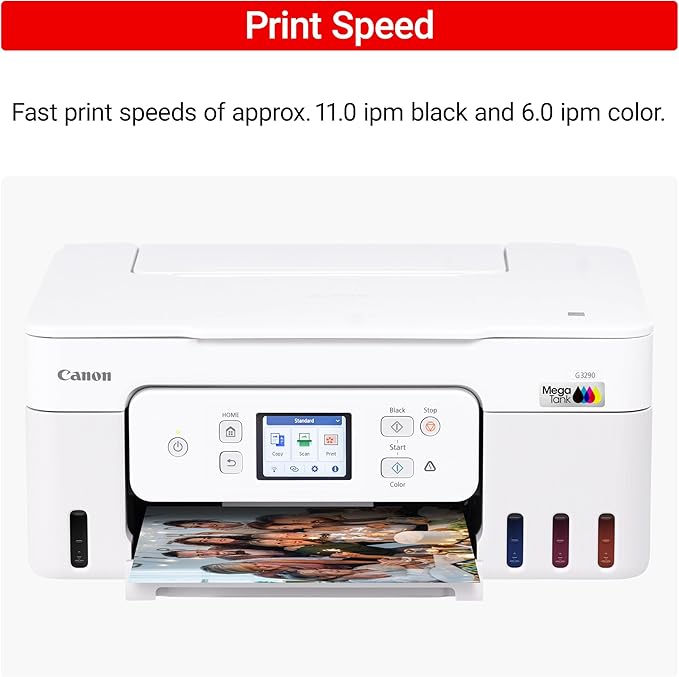Canon Megatank G3290 All-in-One Wireless Supertank [Megatank] Printer | Print, Copy, Scan | Mobile Printing |2.7" LCD Color Touchscreen | Auto Duplex