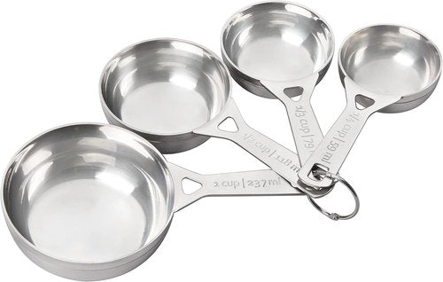 Le Creuset Stainless Steel Measuring Cups - Durable Set of 4 for Precise Cooking Measurements