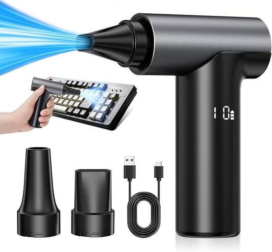APPS2Car Electric Air Duster Upgraded 11-Speed Fast Charging Mini Compressed Air Duster with Aluminum Alloy Head for Heat Dissipation, Cordless Turbo Blower for Computer, Keyboard, Car, Home, Outdoor