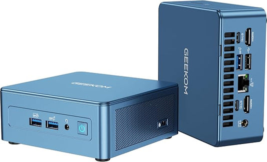 GEEKOM IT12 Business Mini PC for Plex Server & Home Office(3-Year Coverage), with Intel i5-12450H Mini Computer Windows 11, Quiet Low-Power PC 16 RAM/512GB SSD(Not LPDDR) Desktop, Dual USB4 8K