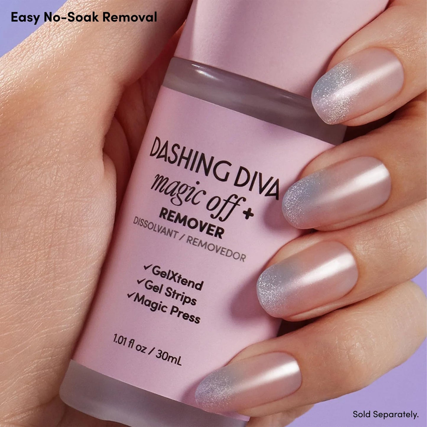 Dashing Diva Nailbliss XL Gel Manicure Set - Darling Dreamer - Salon Quality, Easy to Apply and Chip Resistant - Contains 30 Extra-Long Length, Square Shaped, Glue On Gel Nails
