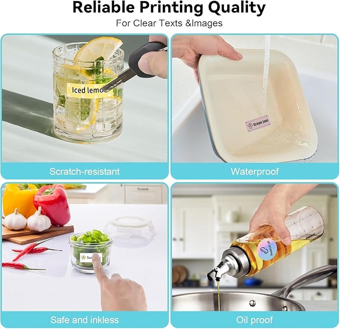 lopevi Label Maker Machine - Portable Bluetooth Mini Label Printer - Smartphone Handheld Thermal Sticker Small Labeler Multiple Templates Font Icon Inkless Custom Label for Home Kids School Items