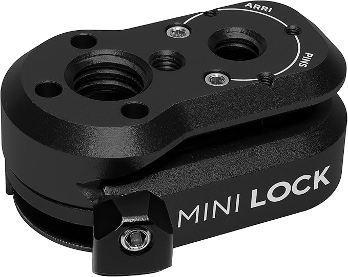 KONDOR BLUE | Mini Lock Quick Release Plate System | NATO Rail, ARRI-Style Anti-Twist, 1/4-20 & 3/8-16 Mounts, Zero Play Locking for Monitors, Arms, Accessories | Raven Black