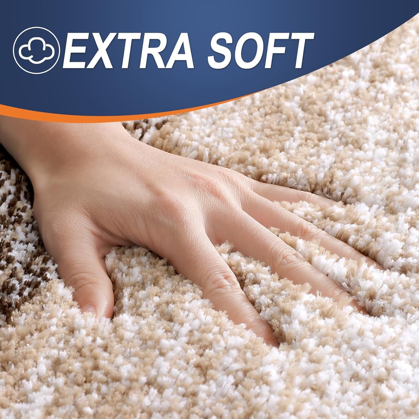 OLANLY Large Bathroom Rugs - Extra Soft Microfiber Mat 54x24 | Quick Dry & Washable, Light Brown