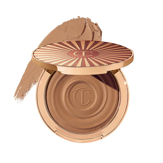 Charlotte Tilbury Beautiful Skin Face Makeup & Body Cream Bronzer - Hydrating Hyaluronic Acid & Pro Vitamin D3 to Blur for a Sun-Kissed Glow - Up to 16Hr Wear, Sweat & Humidity Proof - 1 Fair