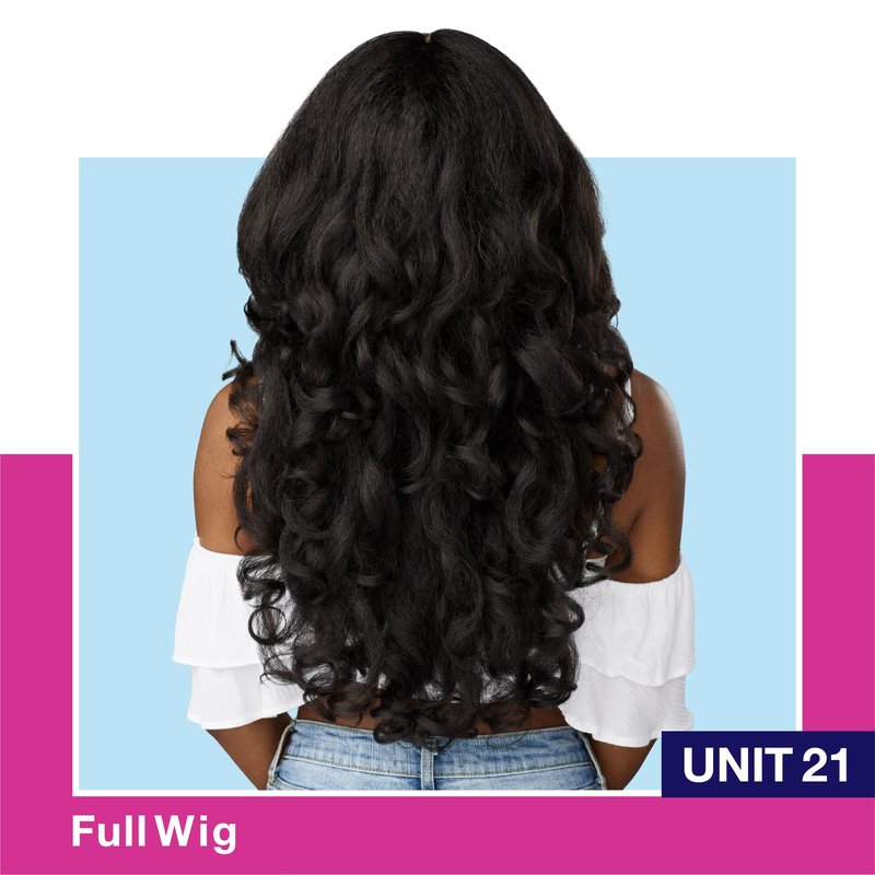 Sensationnel Dashly Wig - Unit 21 Non Lace Cap Ready to Wear Ear to Ear Lacepart Synthetic (BALAYAGECHOCOLATE)