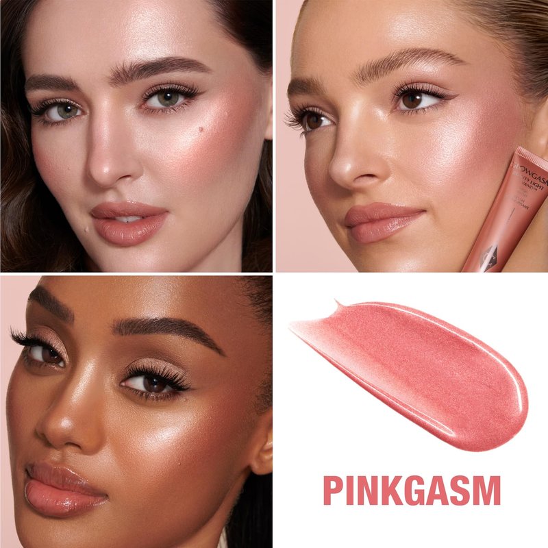 Charlotte Tilbury Hollywood Superstar Glow Makeup Kit - Limited-Edition Mini Beauty Light Wand Duo in Pinkgasm & Spotlight - Dewy Highlighter & Blush with Glow Gel Technology
