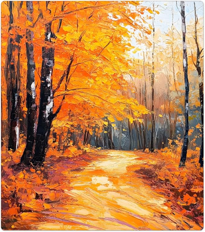 Autumn Forest Painting Dishwasher Magnet Cover for The Front Magnetic Dishwasher Door Covers Dish Washer Sticker Wrap Home Decorative Appliances Panel Decal Kitchen Decor 23" x 26" (Magnetic)