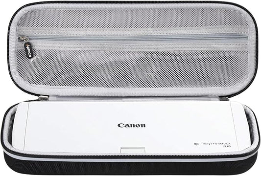 Aproca Portable Case Compatible with Canon ImageFORMULA R10 / ImageFORMULA P-215II Portable Document Scanner, Storage Hard Bag - Black (Case Only)
