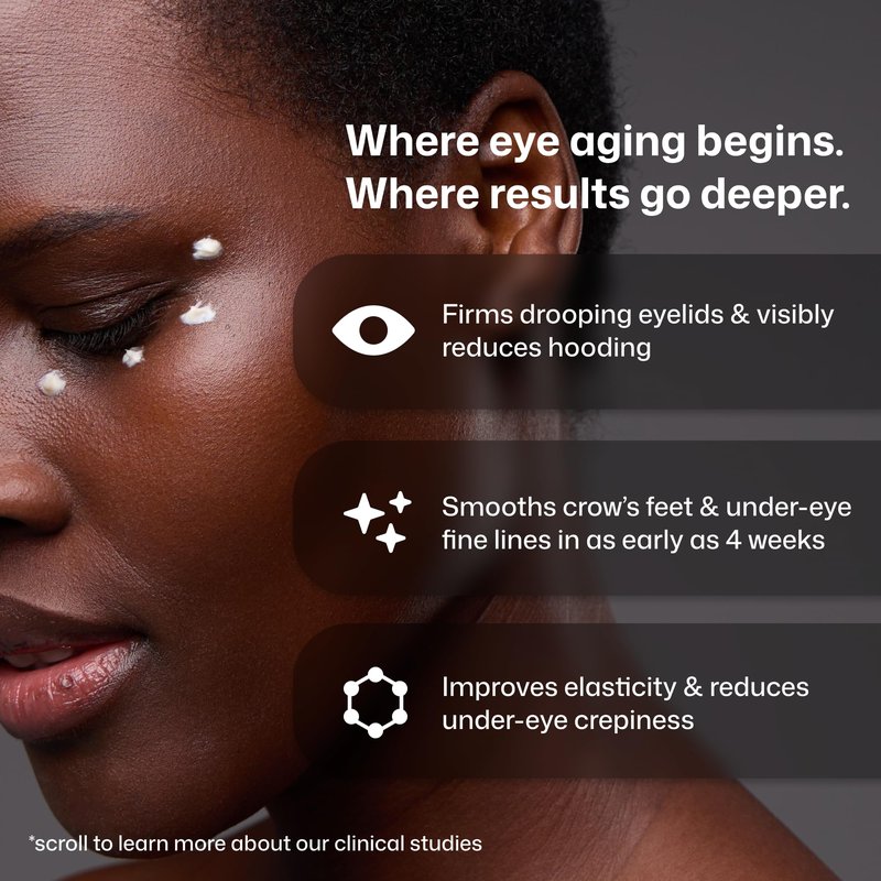 Revision Skincare D·E·J Eye Cream®, Clinically Proven to Reduce Under-Eye Fine Lines and Wrinkles with Peptides and Hyaluronic Acid for a Firmer, Smoother Eye Area, 0.5 fl oz Applicator