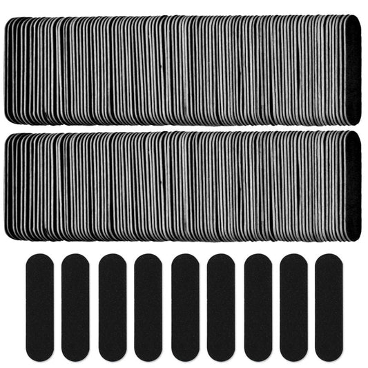 VIOCIWUO 300 Pack Mini Nail File Bulk(180/240 Grit), Disposable Nail Files Double Sided Emery Boards Home or Professional Manicure Tools(Black)
