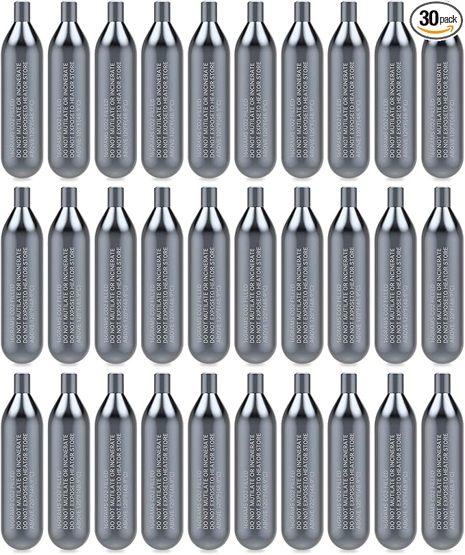 30 Pack 16 Gram Unthreaded CO2 Cartridges for Gallo Drain Gun HVAC Drain Line Cleaner Tool,CO2 Drain Gun Cartridges