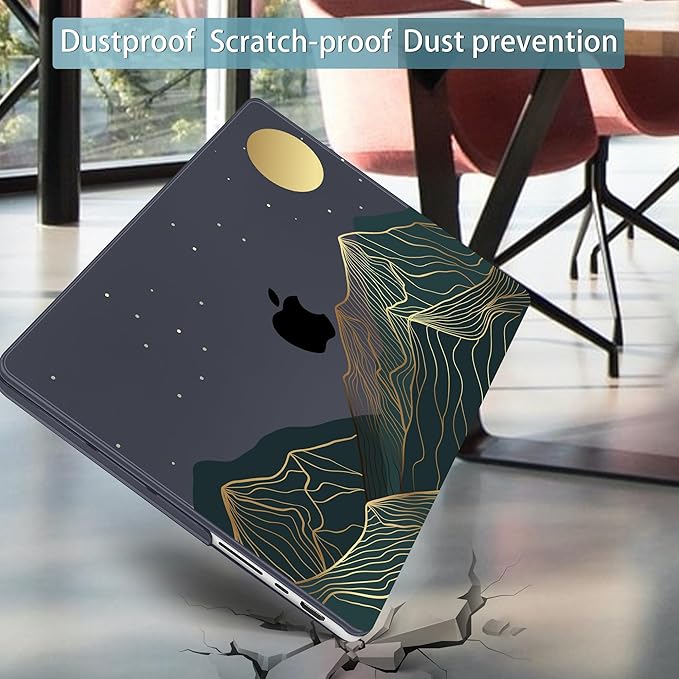 Mektron Case for 2026 M5 MacBook Pro 16 inch A3429 A3428 M4 A3403 A3186 M3 A2991 M2 A2780 M1 A2485 (2021-2025) Pro/Max with Liquid Retina XDR, Hard Shell Plastic Laptop Cover, Abstract Mountain C112