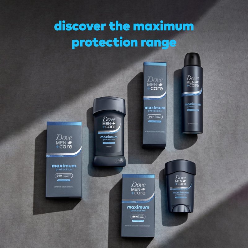 Dove Men+Care Clinical Protection Antiperspirant Stick Clean Comfort End Sweat Hacks 96-Hour Protection 1.7 oz
