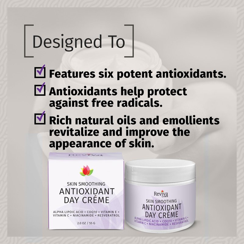 Reviva Labs Antioxidant Skin Smoothing Day Cream 2 Ounce
