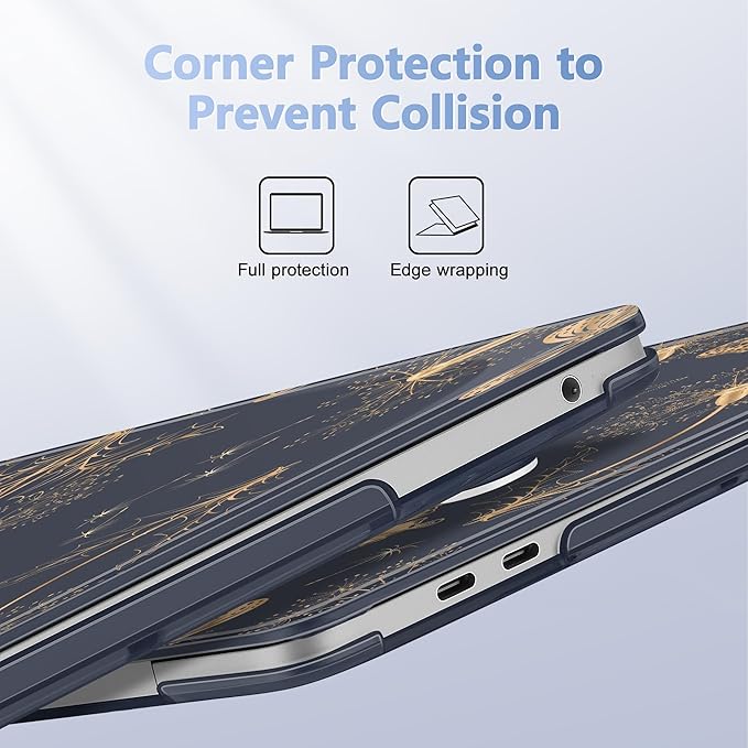 Lepeoac Case for MacBook Pro 13 inch Case M2 2022-2016 A2338 M1 A2251 A2289 A2159 A1989 A1708 A1706, Plastic Hard Shell + Keyboard Cover + Dust Plug, Butterflies