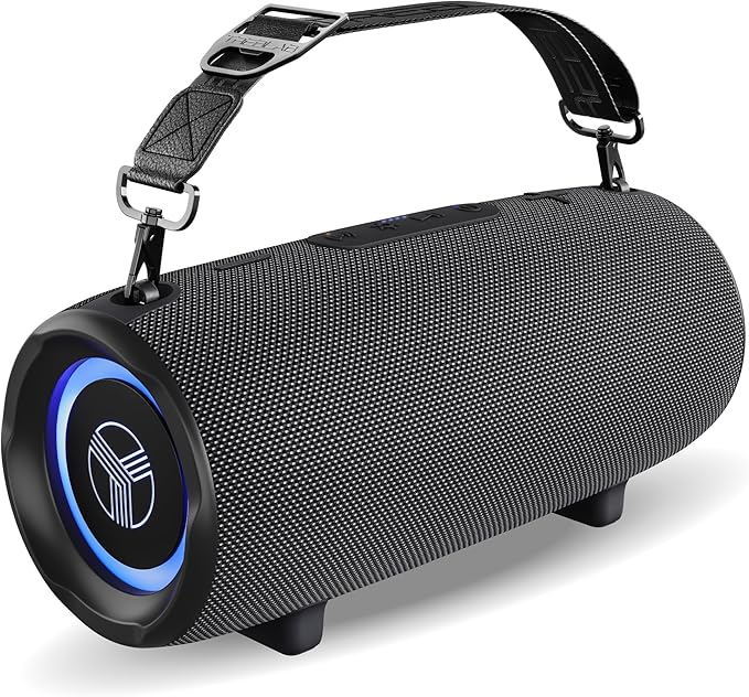 TREBLAB Loud Portable Wireless Bluetooth Speaker, 60W Deep Bass, IPX7 Waterproof Outdoor Speaker, 20H Rechargeable Battery, Built-in Powerbank, TWS Stereo Pairing, Mic, USB-C, Carrying Strap - HD-Max