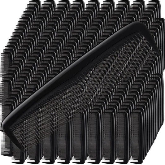 Zopeal 300 Pieces Hair Combs Bulk Plastic Pocket Comb 5 Inch Reusable Fine Dressing for Women Men Travel, Hotel, Homeless, Nursing Home, Charity, Homeless(Black)
