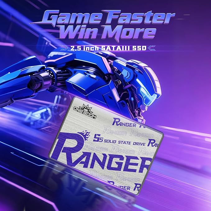 KingSpec OneBoom 512GB Internal SSD 2.5" SATA III – Up to 550MB/s Read, 3D NAND, Ideal for Old PC, Laptop & PS4 Upgrades