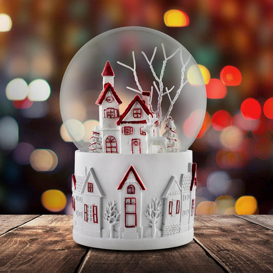 San Francisco Music Box Company | 120 MM Christmas Village Musical Snow Globe - Festive Holiday Decor