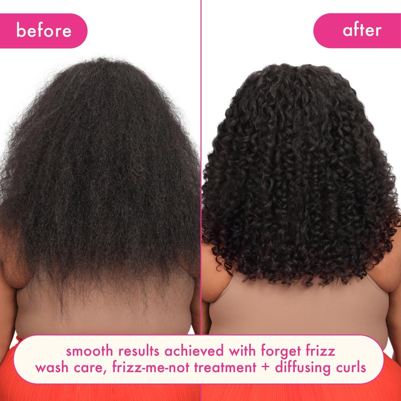amika forget frizz anti-frizz conditioner, 1000ml | smoothing, humidity protection, up to 72 hour frizz control + lightweight hydration, for medium to thick coarse hair types 2a-4c