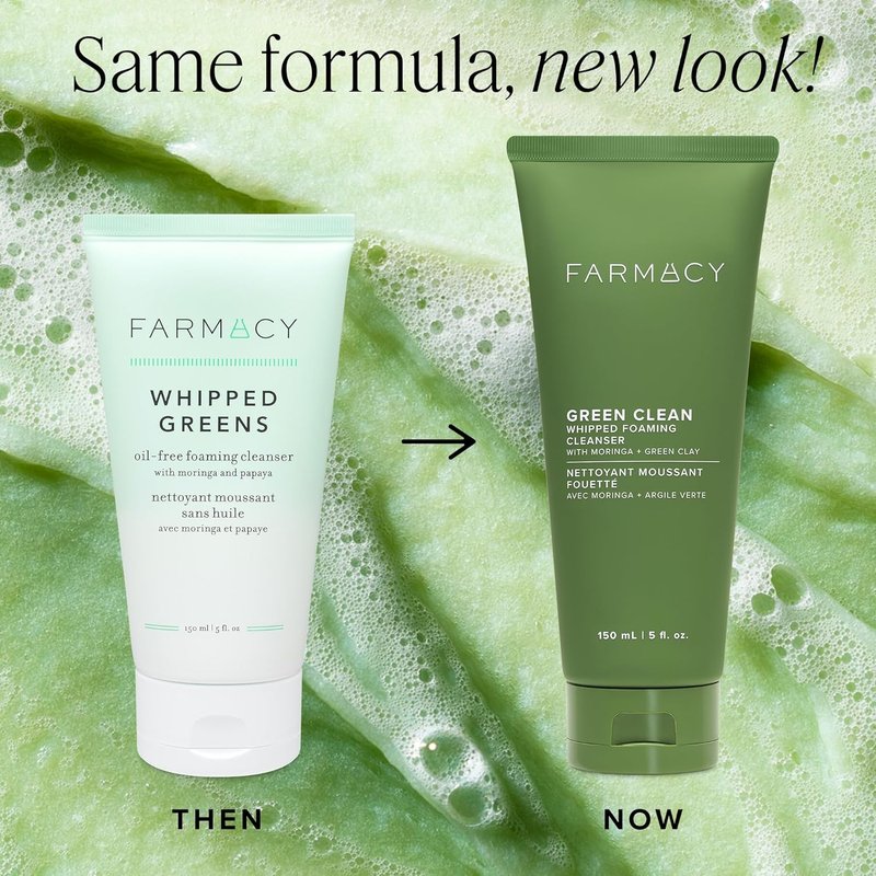 Farmacy Foaming Face Wash for Oily Skin - Oil-Free Gentle Cleanser with Green Clay | 150ml