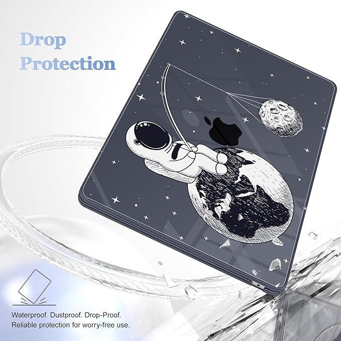 Lepeoac Case for 2026/2025/2024/2023 MacBook Air 15-inch Laptop Release M5 A3448 /M4 A3241 /M3 A3114 /M2 A2941, Stylish Protective Hard Shell Cover for MacBook Air 15.3 inch - Astronaut Enjoy
