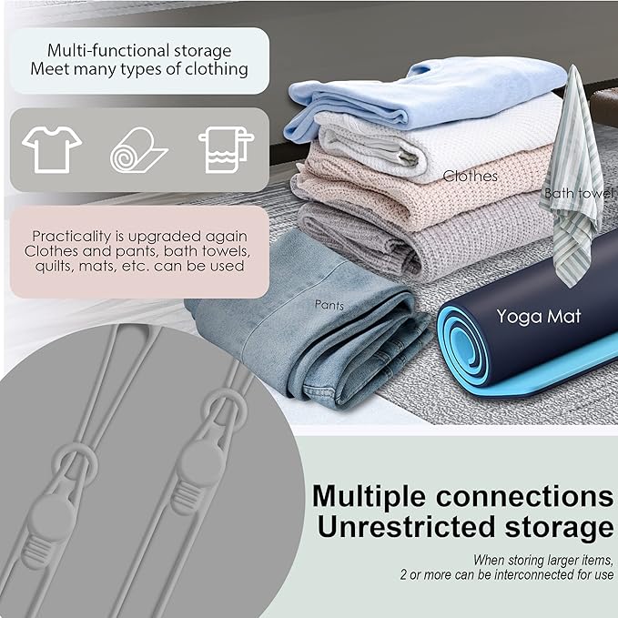 Nearockle 16Pcs Silicone Cable Ties Cord Organizer for Bundling Earphone, Phone Charger, Computer Cords, Reusable Wire Cable Management in Home,Office,Kitchen,School,Travel (Grey)
