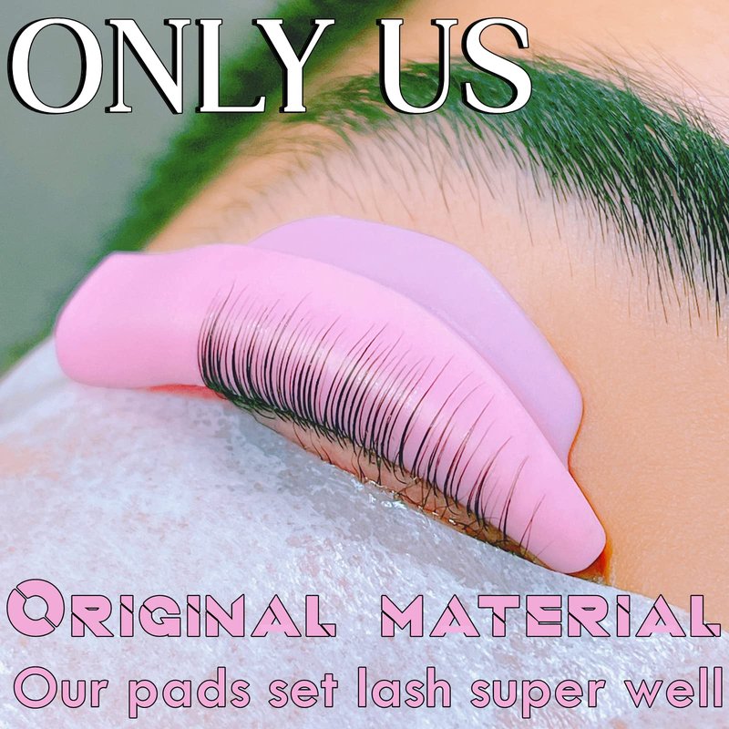 Lash lift Pad, Eyelash Perming Rod, Soft Lash Lamination Curler Shield Mega L Curl, 6 Size Lash Lifting Pads Fit All Eyes and Lashes, Lamination Roller Give Eyelashes Super Curl Never Pops Off Eyes -100 Applications Perming Guards Rods Roller (Mega L Pads
