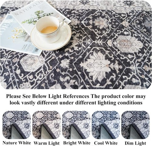 Hallway Washable Runner Rug - Vintage Soft Non-Slip 2x7 Entryway Carpet | Ideal for Kitchen & Living Room