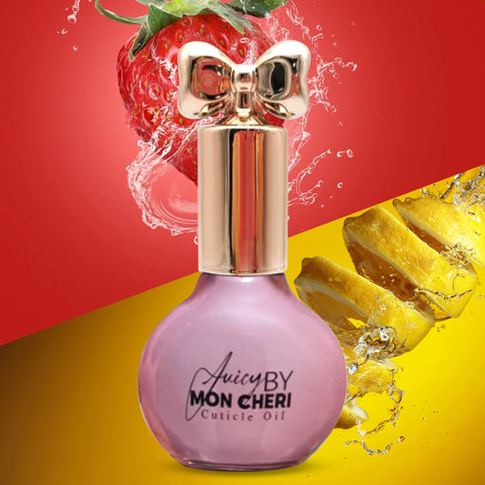 Juicy By Mon Cheri Cuticle Oil Nail (Strawberry Lemonade) Moisturizing, Hydrating Repairs dry cracked nails and cuticles 10ml