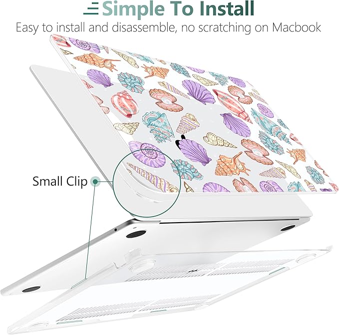 TWOLSKOO Compatible with MacBook Air 13 inch Case M5 2026 M4 2025 M3 M2 2024-2022 A3449 A3240 A3113 A2681, Plastic Hard Shell & Keyboard Cover for MacBook Air 13.6 inch Case, Colorful Shells