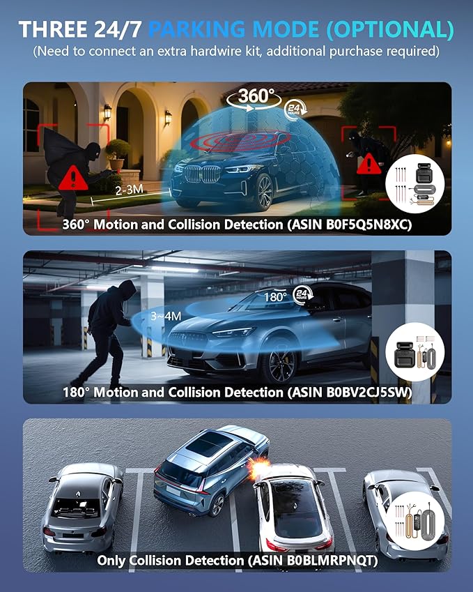 HUPEJOS AI Dash Cam Front Rear Inside with Driver Monitor System, 360° Car Camera 4K, 4 Channel Camera for Cars, WiFi GPS, Dashcam 64GB SD Card, Night Vision, 24H Parking Mode, Upgrade DMS V8Plus