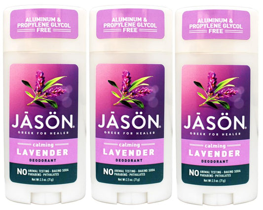 JASON Calming Lavender Deodorant Stick, 2.5 Ounce Sticks (Pack of 3)