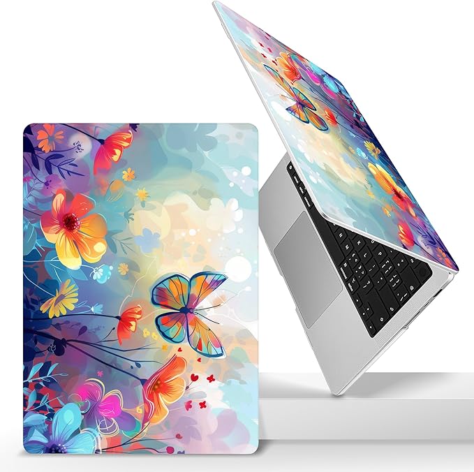 Lepeoac Case for MacBook Pro 16 inch Case 2026-2021 | M5 A3429 A3428 M4 M3 M2 M1 Pro/Max | Protective Hard Shell Laptop Cover with Screen Protector & Keyboard Cover | Flowers & Butterflies