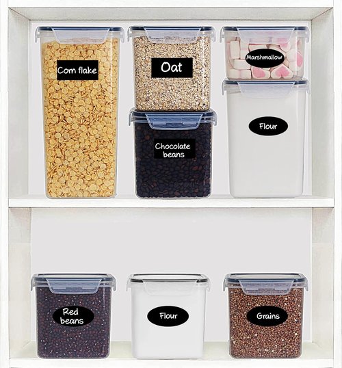MCIRCO Airtight Food Storage Containers - 36-Piece Set for Kitchen & Pantry Organization | Includes Labels & Measuring Cups