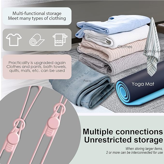 Nearockle 16Pcs Silicone Cable Ties Cord Organizer for Bundling Earphone, Phone Charger, Computer Cords, Reusable Wire Cable Management in Home,Office,Kitchen,School,Travel (Pink)